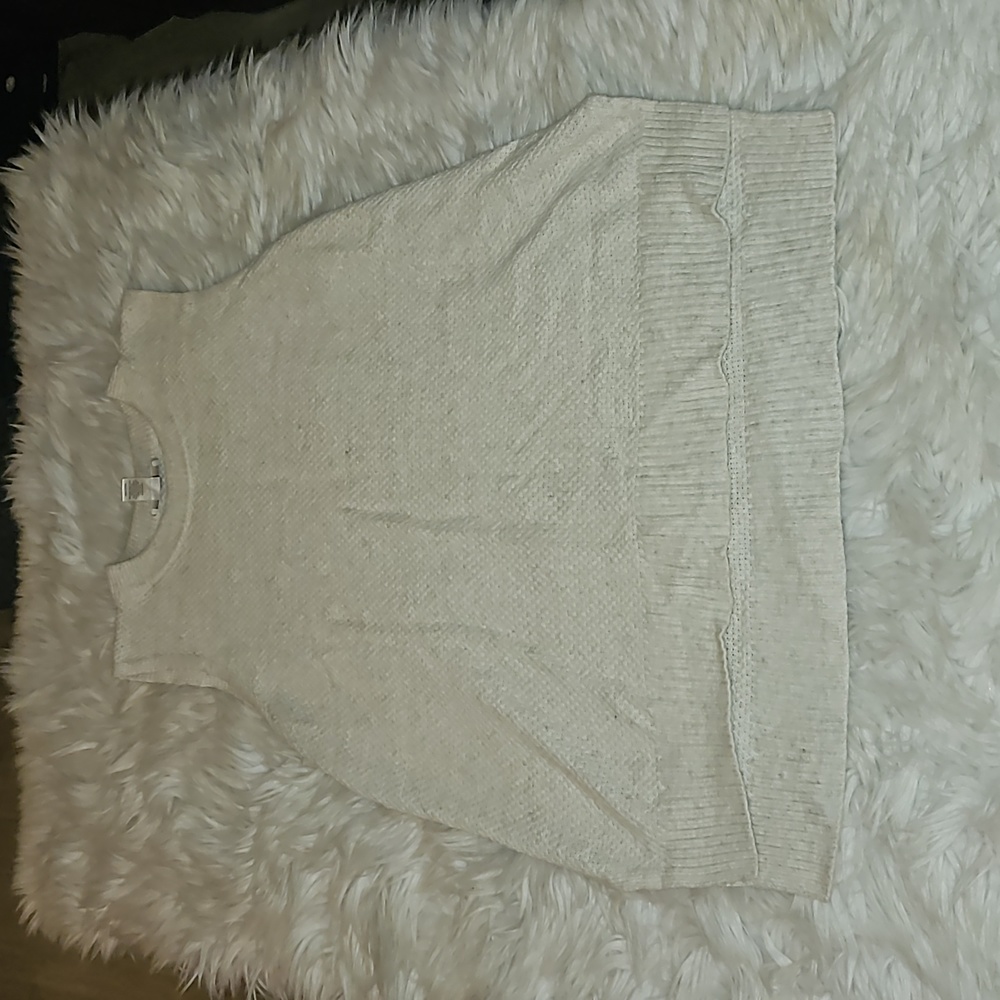LOFT Cream Cotton Vest – Size Small